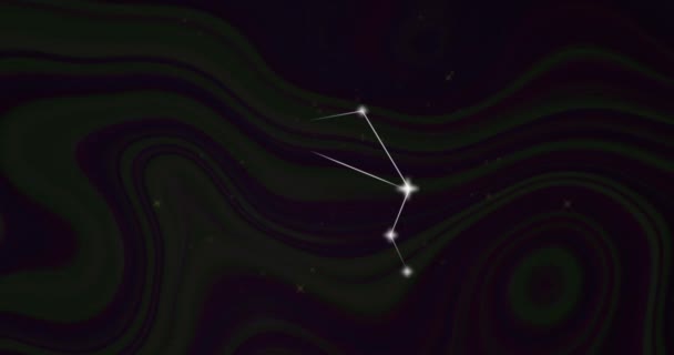 Animation Signe Stellaire Libra Avec Des Étoiles Brillantes Astrologie Horoscope — Video