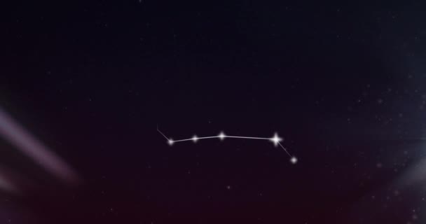 Animáció Gemini Csillag Jel Izzó Csillagok Asztrológia Horoszkóp Zodiákus Jel — Stock videók