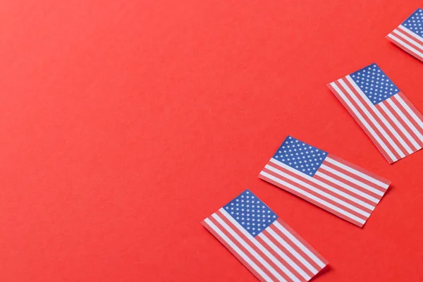 Nagy Látószögű Nézet Négy Zászlók Egyesült Államok Amerikai Egyesült Államok — Stock Fotó