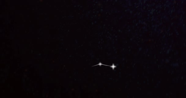 水瓶座星座的动画用发光的星星来表示 占星术 占星术和黄道带星座概念数字生成的视频 — 图库视频影像