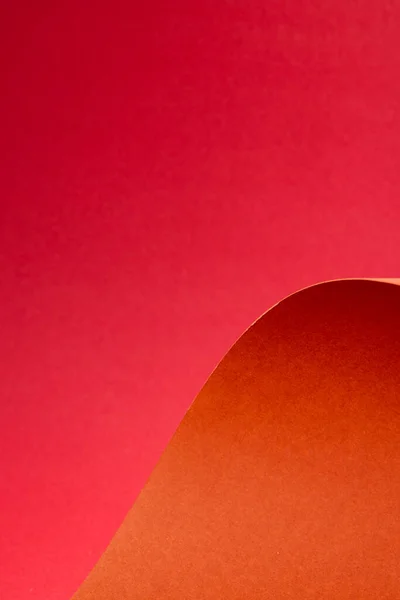Close Van Oranje Papier Rode Achtergrond Met Kopieerruimte Kleur Textuur — Stockfoto