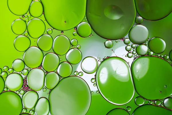 Макро Крупним Планом Водяні Бульбашки Місцем Копіювання Зеленому Тлі Концепція — стокове фото