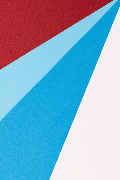 stock image Close up of red, blue and white paper with copy space. Colour, texture and material.