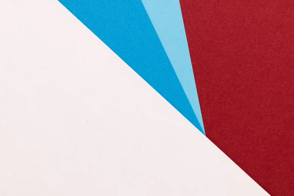 Close Van Rood Blauw Wit Papier Met Kopieerruimte Kleur Textuur — Stockfoto
