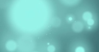 Fotokopi uzayı olan mavi gradyan arkaplan üzerindeki ışık noktalarının animasyonu. Teknoloji arka plan kavramı