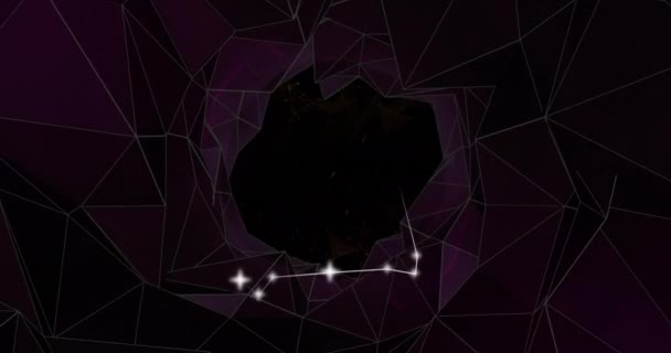 Animáció Halak Csillagjegye Ragyogó Csillagokkal Asztrológia Horoszkóp Zodiákus Jel Koncepció — Stock videók