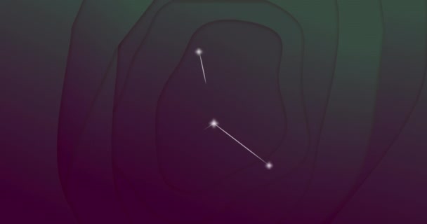 輝く星と癌の星のサインのアニメーション 占星術 星座の概念デジタル生成ビデオ — ストック動画