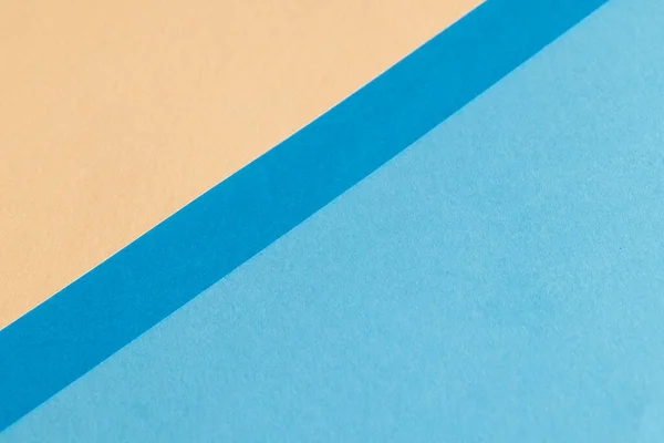 Close Van Stukjes Beige Blauw Papier Met Kopieerruimte Kleur Textuur — Stockfoto