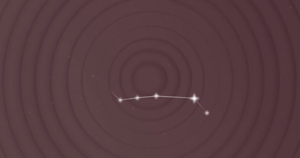 Animación Signo Estrella Géminis Con Estrellas Brillantes Astrología Horóscopo Signo — Vídeos de Stock