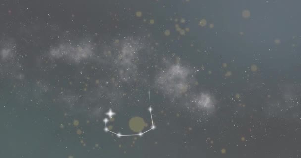 Animação Signo Estrela Escorpião Com Estrelas Brilhantes Astrologia Horóscopo Signo — Vídeo de Stock