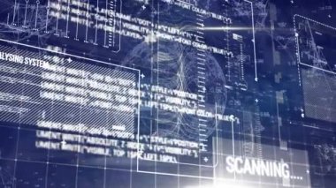 Tüm dünyada istatistik ve veri işleme animasyonları. Küresel iş, bağlantılar, hesaplama ve veri işleme kavramı dijital olarak oluşturulmuş video.