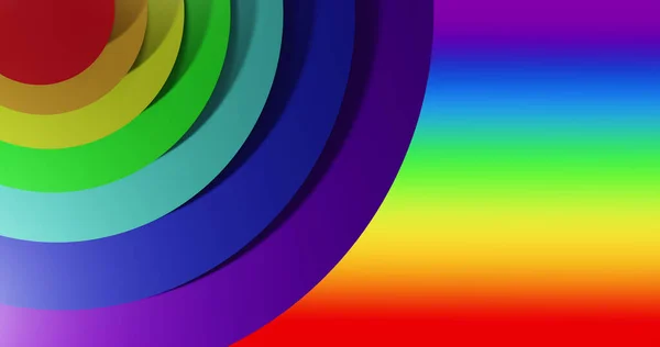 Bild Färgglada Cirklar Rör Sig Regnbåge Bakgrund Färger Mönster Regnbåge — Stockfoto