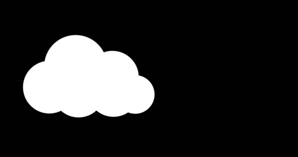 Image Cloud Icon Black Background Copy Space Social Media Digital — Stock Photo, Image