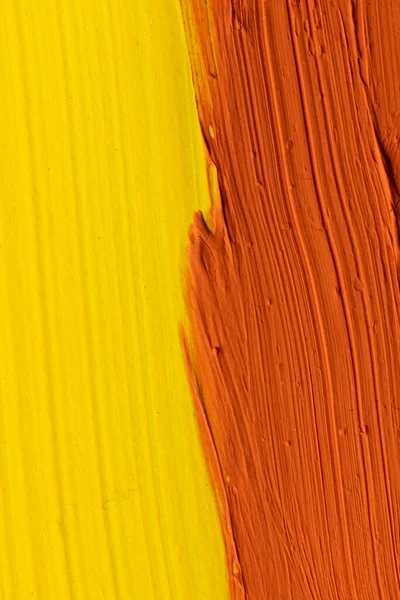 Primer Plano Rayas Pintura Amarillas Naranjas Con Espacio Para Copiar — Foto de Stock