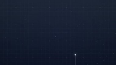 Mavi arkaplan ile şebeke üzerinden noktaları birleştirme animasyonu. Küresel ağ ve iş teknolojisi kavramı