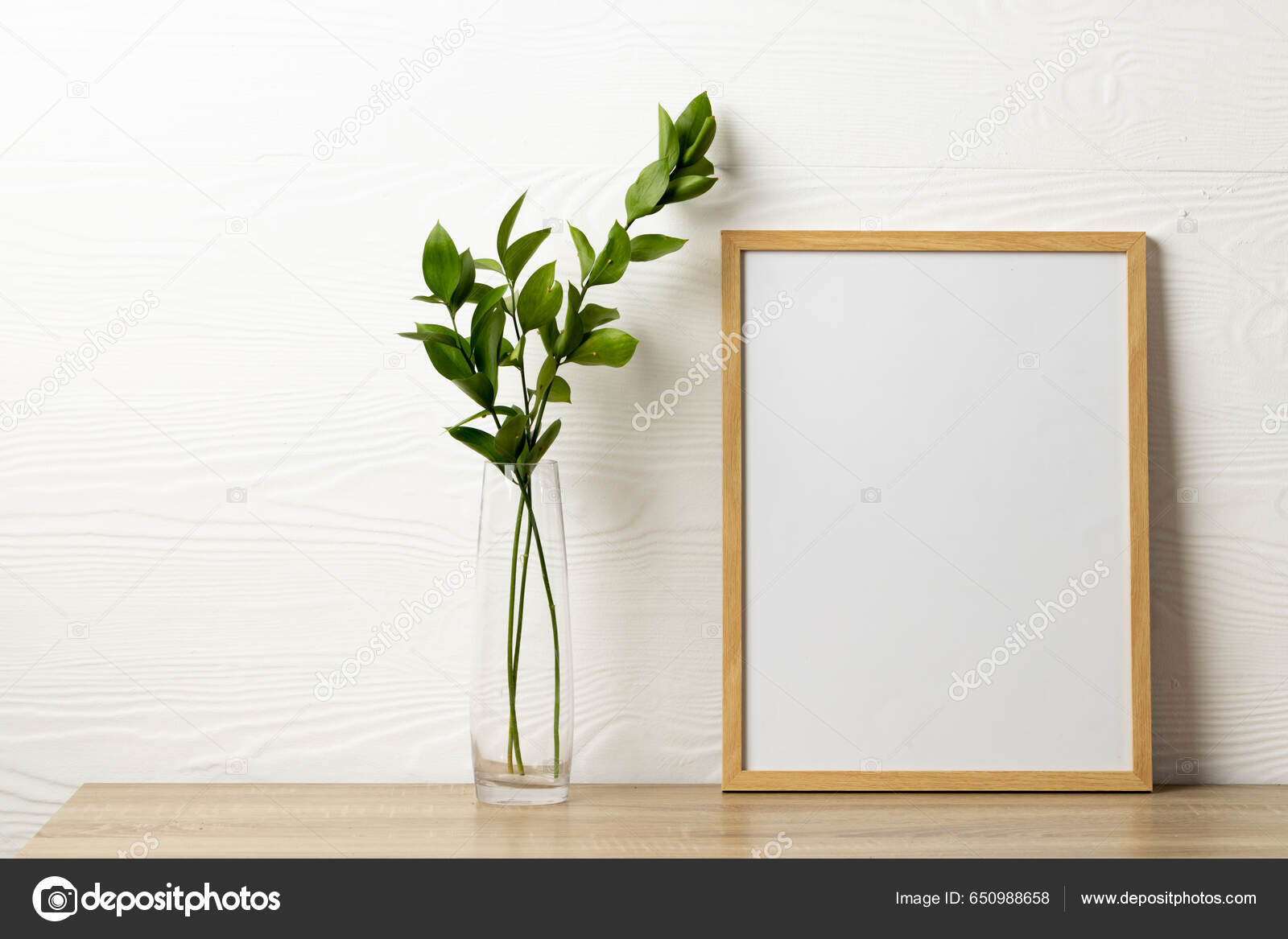 empty wood picture frame