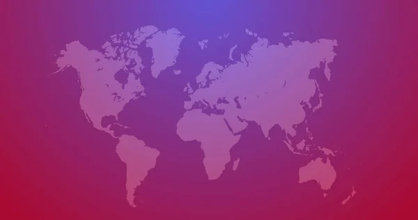 Composición Del Mapa Mundial Sobre Fondo Púrpura Concepto Negocio Computación —  Fotos de Stock