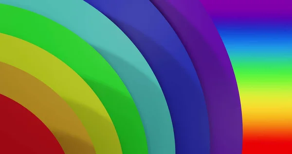 Image of colourful circles moving on rainbow background. Colours, pattern, rainbow and abstract background concept digitally generated image.