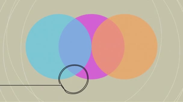 Анимация Рисунка Велосипедистки Над Фигурами Глобальный Спорт Абстрактная Фоновая Концепция — стоковое видео