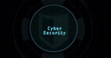 Siyah arkaplanda göz simgesini tarayan yuvarlak tarayıcıya karşı açıklık etkisi. Siber güvenlik ve iş teknolojisi kavramı