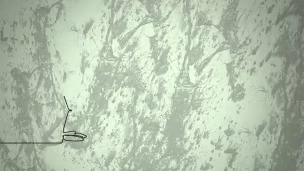 Анимация Рисунка Мужчины Гольфиста Девушки Зеленом Фоне Глобальный Спорт Абстрактная — стоковое видео