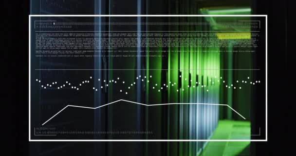 Animation Data Processing Computer Servers Global Business Finances Computing Data — Stock Video