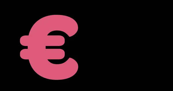 Zusammensetzung Des Euro Symbols Auf Schwarzem Hintergrund Mit Kopierraum Soziale — Stockfoto