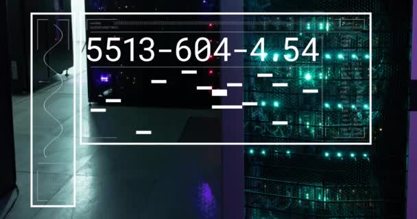 Обработка Данных Светящихся Серверах Темной Компьютерной Серверной Коммуникации Технологии Передачи — стоковое видео