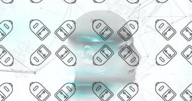 Siyah arkaplana karşı sarı cetvel simgesi. Okul eğitimi ve öğrenim konsepti dijital olarak oluşturulmuş video.