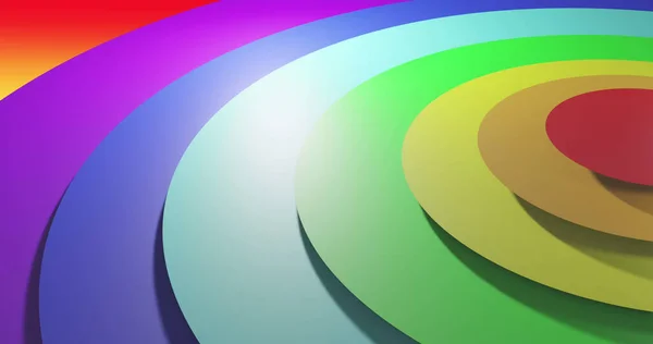 Immagine Cerchi Colorati Sfondo Arcobaleno Mese Dell Orgoglio Celebrazione Colori — Foto Stock