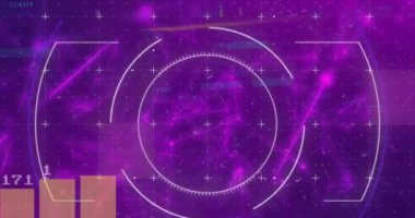 Bağlantılar ve veri işleme animasyonu. Küresel iş, finans, hesaplama ve veri işleme kavramı dijital olarak oluşturulmuş video.