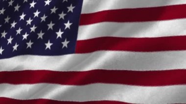 El sallayan Amerikan bayrağı üzerinde 4 Temmuz metninin mutlu kompozisyonu. Vatanseverlik, bağımsızlık ve kutlama konsepti dijital olarak oluşturulmuş imaj.