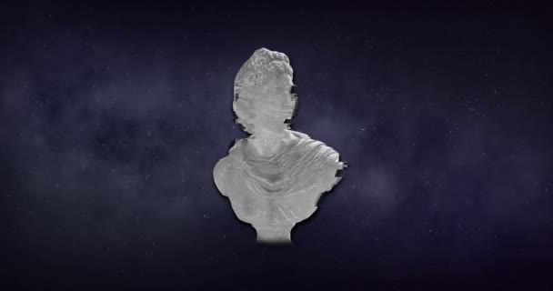 Interferencia Szobrászat Animációja Űrben Absztrakt Háttér Minta Koncepció Digitálisan Generált — Stock videók