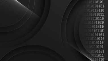 Şebeke üzerinde veri işleme ve ikili kodlama animasyonu. Küresel bağlantılar, iş dünyası, bulut hesaplama, dijital arayüz ve veri işleme kavramı dijital olarak oluşturulmuş video.