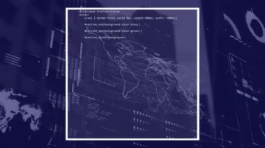 Şehir manzarası üzerinde ai metin ve veri işleme animasyonu. Küresel yapay zeka, hesaplama, dijital arayüz ve veri işleme kavramı dijital olarak oluşturuldu.