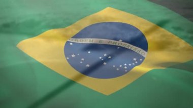 Hristiyan haçı ve Brezilya bayrağı animasyonu. Hristiyanlık, inanç ve din kavramı dijital olarak oluşturulmuş video.