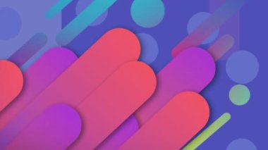 Fotokopi uzaylı mavi arkaplan ile soyut gradyan şekillerinin animasyonu. Soyut teknoloji arka plan kavramı