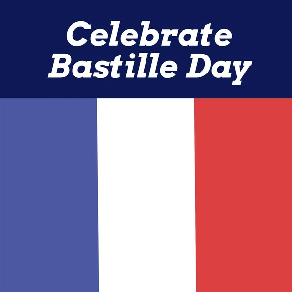 Composição Texto Dia Bastilha Sobre Bandeira França França Patriotismo Francês — Fotografia de Stock