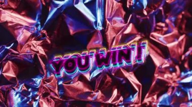 Sendeki animasyon soyut desenli arka plan üzerinden metin kazandı. Video oyunu, sosyal medya, iletişim, şablon ve renk kavramı dijital olarak oluşturuldu.