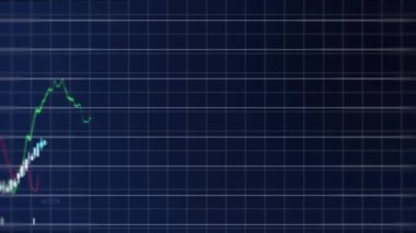 Finansal veri işleme sisteminin mavi arkaplanla karşılaştırılması. Küresel finans ve iş veri teknolojisi kavramı