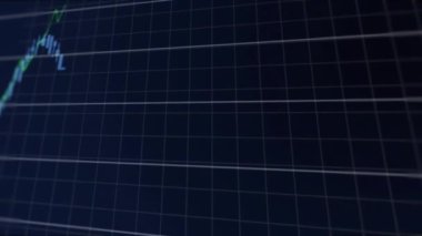 Finansal veri işleme sisteminin mavi arkaplanla karşılaştırılması. Küresel finans ve iş teknolojisi kavramı