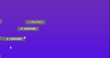 Mavi arka planda yüzen birden fazla sosyal medya simgesinin canlandırılması. Sosyal medya ağı ve iş teknolojisi kavramı