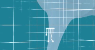 Ai metin ve simgesinin animasyonu, bilgisayar sunucusu üzerinden veri işleme. Küresel yapay zeka, dijital arayüz, hesaplama ve veri işleme kavramı dijital olarak oluşturuldu.