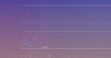 Animation of financial data processing over grid. Global business, finances, computing and data processing concept digitally generated video.