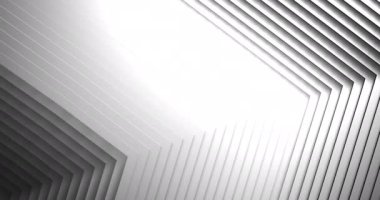 Gri çizgilerin hareketsiz döngüsünün animasyonu. Şekil, renk ve hareket kavramı dijital olarak oluşturulmuş video.