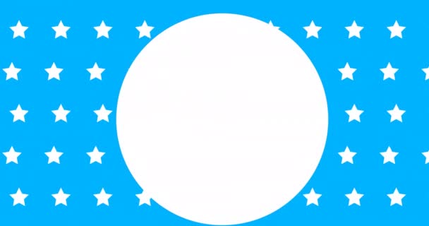 青い背景に星の上に幸せなマーティン ルーサー キングの日のテキストのアニメーション 独立記念日 愛国心とお祝いのコンセプトデジタル生成ビデオ — ストック動画