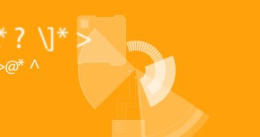 Turuncu arka plandaki matematiksel denklemler üzerinden istatistiklerin animasyonu. Eğitim, öğrenim ve okul kavramı dijital olarak oluşturulmuş video.