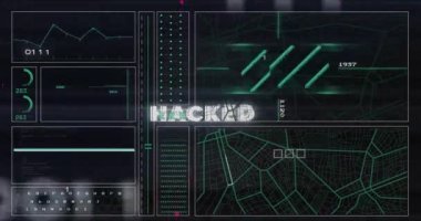 Devre kartı kalıplarının animasyonu, grafikler, çizgiler, yön bulma kalıpları, ikili kodlar. Dijital olarak oluşturulmuş, hologram, illüstrasyon, izinsiz, kodlama, rapor, kodlama, teknoloji.