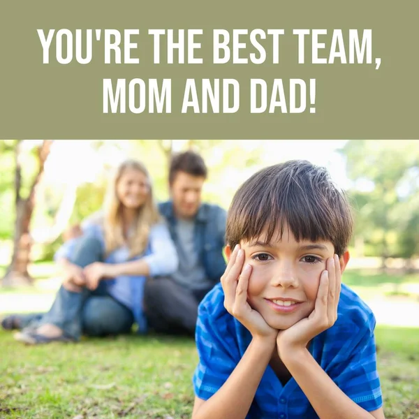 Samenstelling Van Jullie Zijn Het Beste Team Mam Pap Sms — Stockfoto