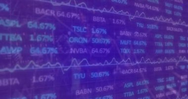 Soyut arka planda birden fazla grafik üzerinden işlem tahtası animasyonu. Dijital olarak üretilmiş, hologram, illüstrasyon, rapor, iş ve borsa kavramı.